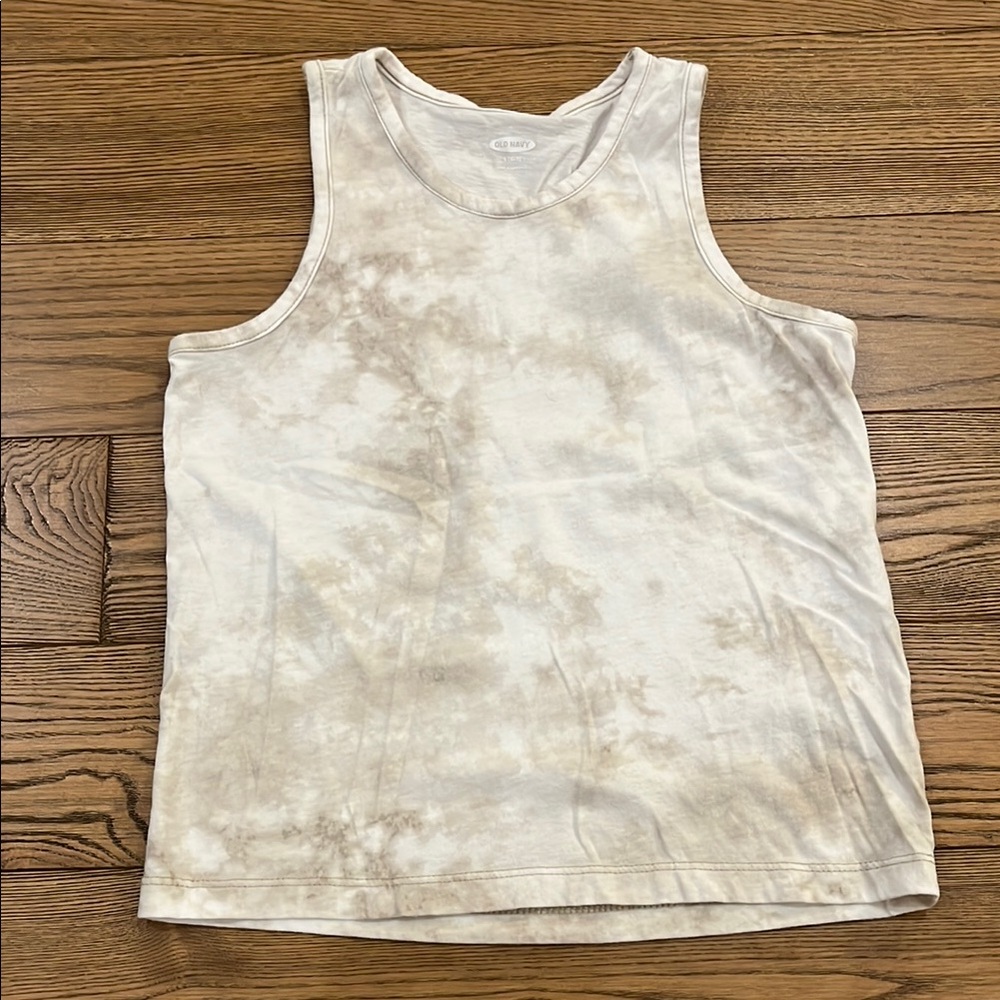 Old Navy Kids Tie-Dye Tank Top - Cream and Tan